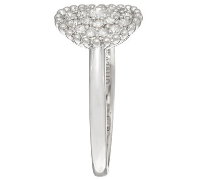 QVC Affinity Sterling Silver Pave' White Diamond Ring