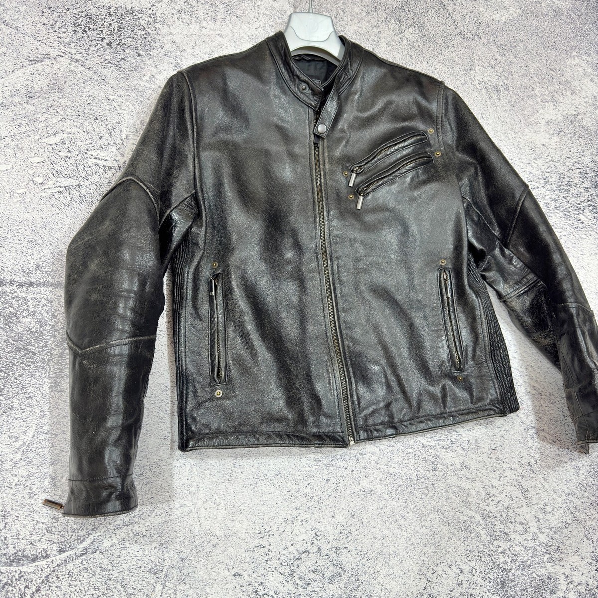 OUAT Aggressor Leather Jacket サイズ3(メンズ) Oryx Mens Black Leather Jacket M size | eBay