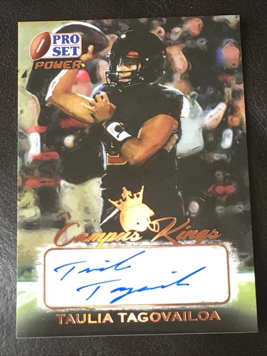 TAULIA TAGOVAILOA 2021 Leaf Pro Set Power AUTOGRAPH Campus Kings MARYLAND ARC