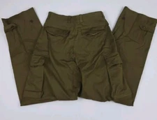 Vintage French Military Army Issue Cargo Pants Double Knee Herringbone Very Rare