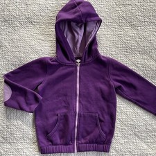 Okie Dokie Girls Hoodie Sweatshirt Purple Full Zip Size 5Y Pockets