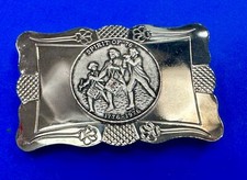 Patriotic American Bicentennial Celebration Marching Band Center Belt Buckle