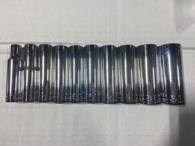 Wright Tool 10 pc 12 Point Deep Metric Socket Set 1/2'' Drive  - NEW
