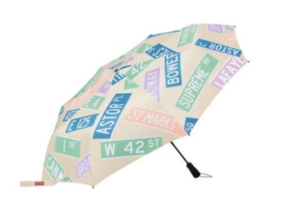 NEW SUPREME x SHEDRAIN Street Signs Umbrella Natural SS21 BNIB