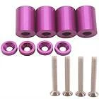 Kit elevador espaciador de ventilación de capó de 1" de carreras para motor turbo de coche 6 mm púrpura Foto 4 de 4