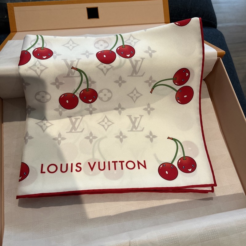 Louis Vuitton x Murakami Large Cherry Monogram Scarf NWT