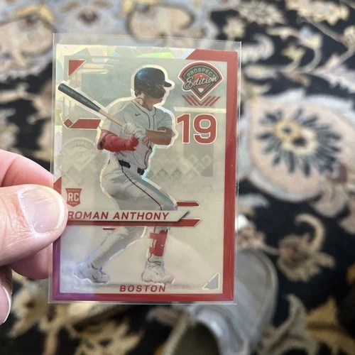 2025 Panini Prospect Edition Roman Anthony Red Cracked Ice Prizm Boston Red Sox