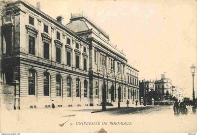 Old postcard - 33 - Bordeaux - university - animated - postcard - see scans