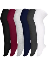 6 Pairs Plus Size Thigh High Socks Warm Thigh High Stockings Over the Knee So...