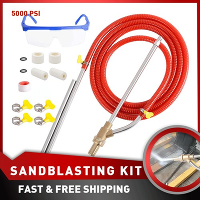 #ad 5000 PSI Sandblasting Kit Pressure Washer Sand Blaster Power Attachment Blaster $31.00