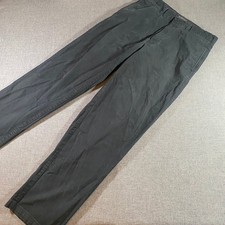Banana Republic Stretch Mens 33L Black Chino Pants Casual Trousers