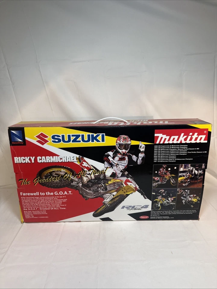 Ricky Carmichael Makita Suzuki Die Cast 1:12 Dirt Bike And Semi In Box - Image 2 of 4