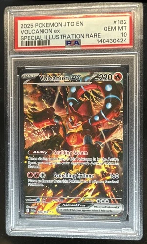 2025 Pokemon Journey Together Volcanion ex #182/159 PSA 10 GEM MINT