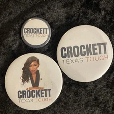 Jasmine Crockett For U.S. Senate Buttons - Texas - 3 Buttons 1 Price