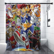 Great The Fastest Cartoon Print Waterproof Shower Curtain 60" x 72" With Hooks