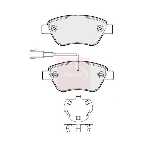 Alfa Romeo Mito 955 2008-2018 BremsbeläGe (Vorne) R90 PAD1775 Apec-image