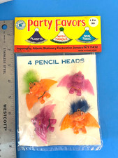 Troll BAT TROLL Party Favors PENCIL HEADS ORIGINAL BAG Exc Vintage 4 Trolls