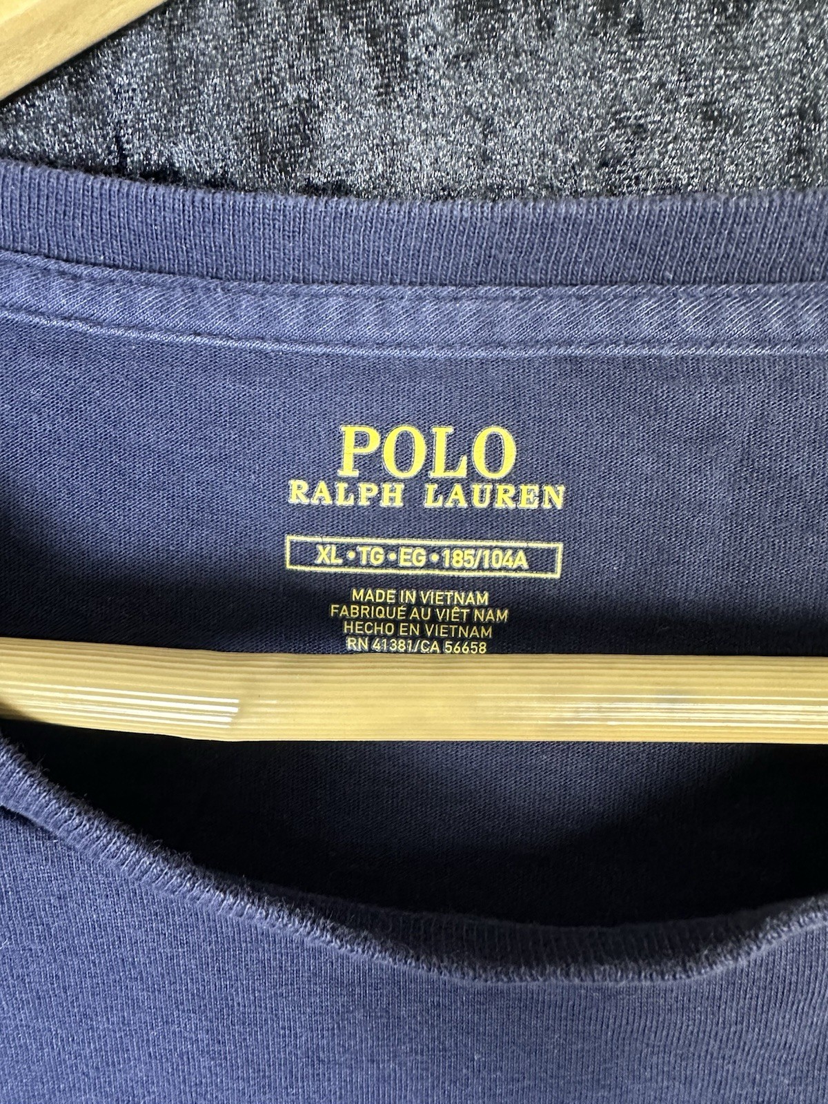 Polo Ralph Lauren camicia uomo XL blu pony cotone girocollo pullover manica corta