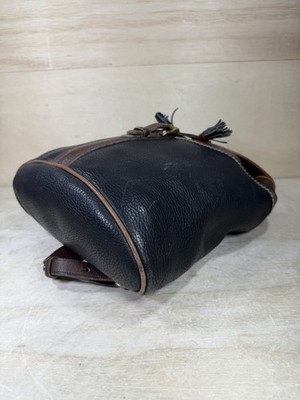 Dooney & Burke Black Leather Drawstring Backpack with Brown Tassels Dooney & Bourke | Bags | Vintage Dooney Bourke Canyon All  main image 4