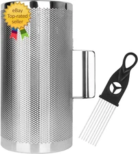12" X 6" Stainless Steel Guiro Instrument Latin Percussion Metal Guiro Shaker wi