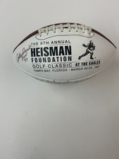 8 Heisman Trophy Winners  Autographed Full Size Wilson White Panel football