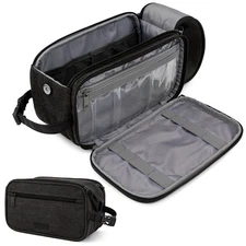 Travel Toiletry Bag for Men Shaving Organizer Shower Bag Dopp Kit Zipper Canvas