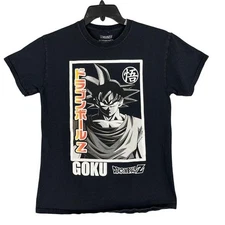 Dragon Ball Z Shirt Mens M Black Graphic Tee Goku Anime Streetwear Vintage Style