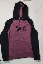 Everlast Sport Junior Girl  s Black Purple Hoodie Pullover Medium GUC Embroidery