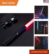 15 RGB Colors Rechargeable Lightsaber with Metal Hilt - Perfect for Cosplay ...