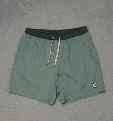 Vuori Kore Shorts Mens XL LINED Green 7in Athletic Drawstring
