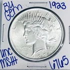 1923 BU UNCIRCULATED SILVER PEACE DOLLAR AUTHENTIC U.S. MINT FREE SHIPPING 6765