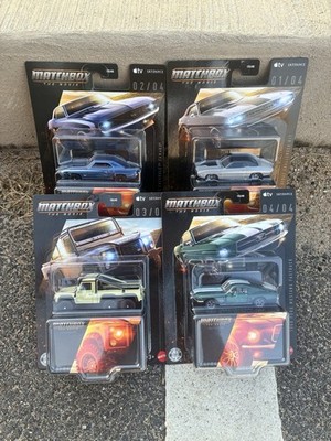 Set Of 4 2026 MATCHBOX THE MOVIE APPLE TV SKYDANCE Mustang Camaro Challenger *