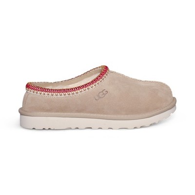 UGG TASMAN SAND / DARK  CHERRY SUEDE SHEEPSKIN WOMEN'S SLIPPERS SIZE US 6 NEW