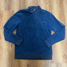 Ted Baker London Blue Quarter Zip Pullover Sweater Mens Size 4 Medium 1/4 Zip