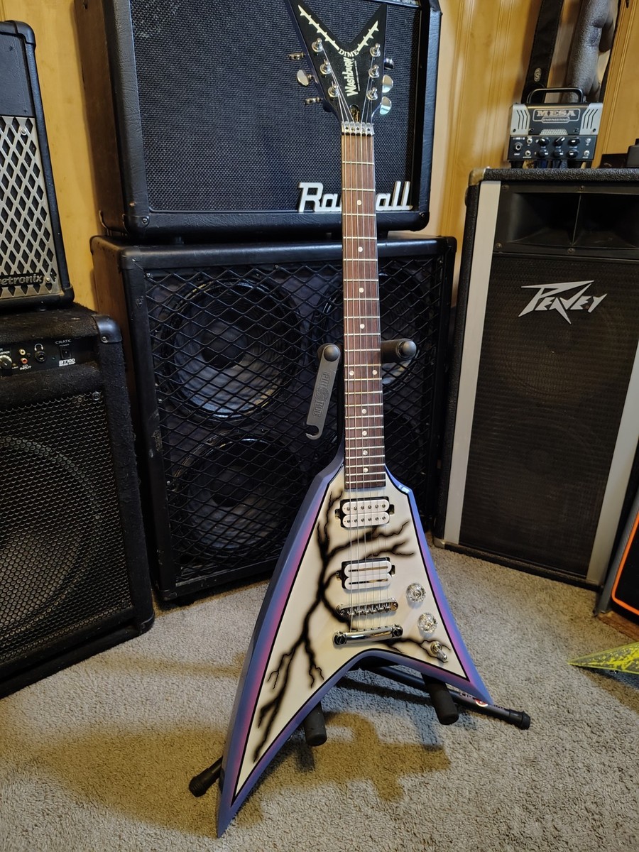 Washburn Dimebag Darrell / Vindicator hybrid Guitar White/Purple w