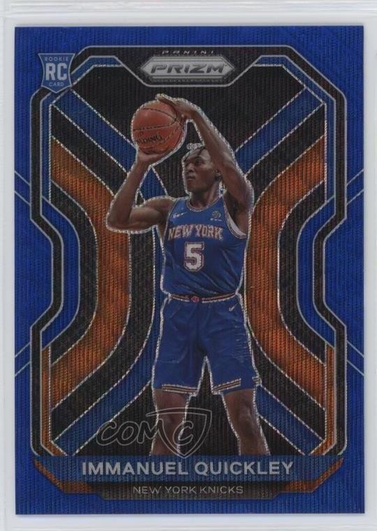2020-21 Panini Prizm Blue Wave Prizm Immanuel Quickley #296 g9t