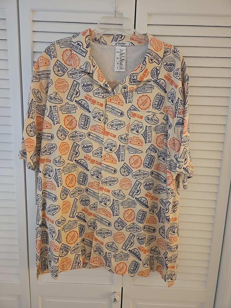 Disney Parks Vacation Club DVC Hawaiian Camp Shirt Men's Size XXL