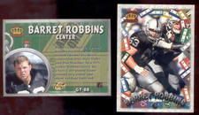 1996 Pacific Litho-Cel BARRETT ROBBINS Oakland Raiders Game Time Insert Card