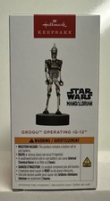 2025 Hallmark Keepsake Star Wars the Mandalorian Grogu Operating IG-12 Ornament