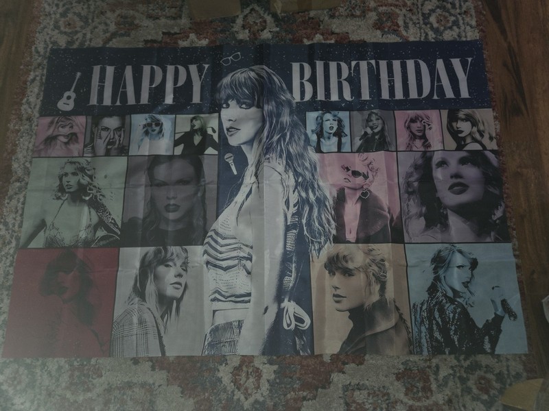 Taylor Swift Backdrop Pop Music Idol Birthday Party Background Banner Decoration