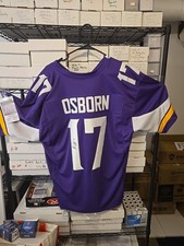 K.J. OSBORN SIGNED CUSTOM XL JERSEY. JSA CERTIFIED. MINNESOTA VIKINGS.