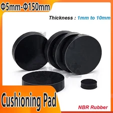 NBR Rubber Solid Discs Flat Round Pad Dia 5mm-150mm Sealing Non-Slip Cushioning