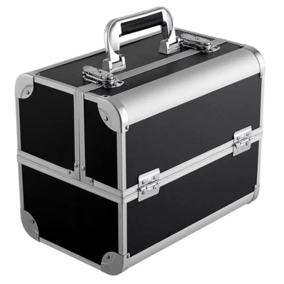 FLH Extra Large Space Storage Beauty Box Make up Nail Jewelry Cosmetic Vanity Case U