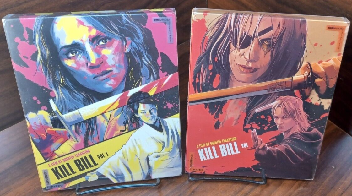 Kill Bill Vol. 1 & 2 4K Steelbooks-NEW (Sealed)-Free Box Shipping 