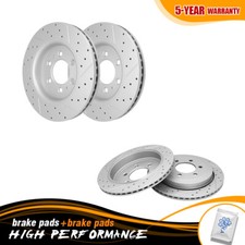 Front + Rear Drilled Brake Rotors Disc For Ford Expedition Lincoln Navigator