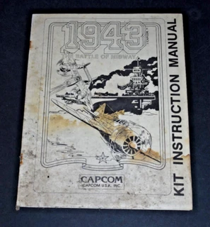 Vintage Capcom 1943 The Battle of Midway Arcade Game Instruction Manual