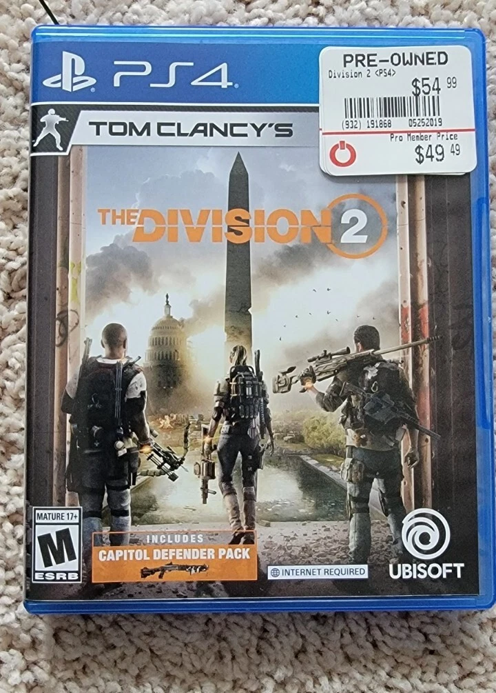 Bange for at dø vandrerhjemmet adgang Tom Clancy The Divison 2 PS4 Game | eBay