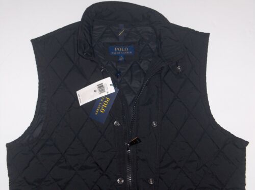 POLO RALPH LAUREN Men's Zipper Zip Iconic Diamond Quilted Vest, Jacket, BLACK - Picture 4 of 19