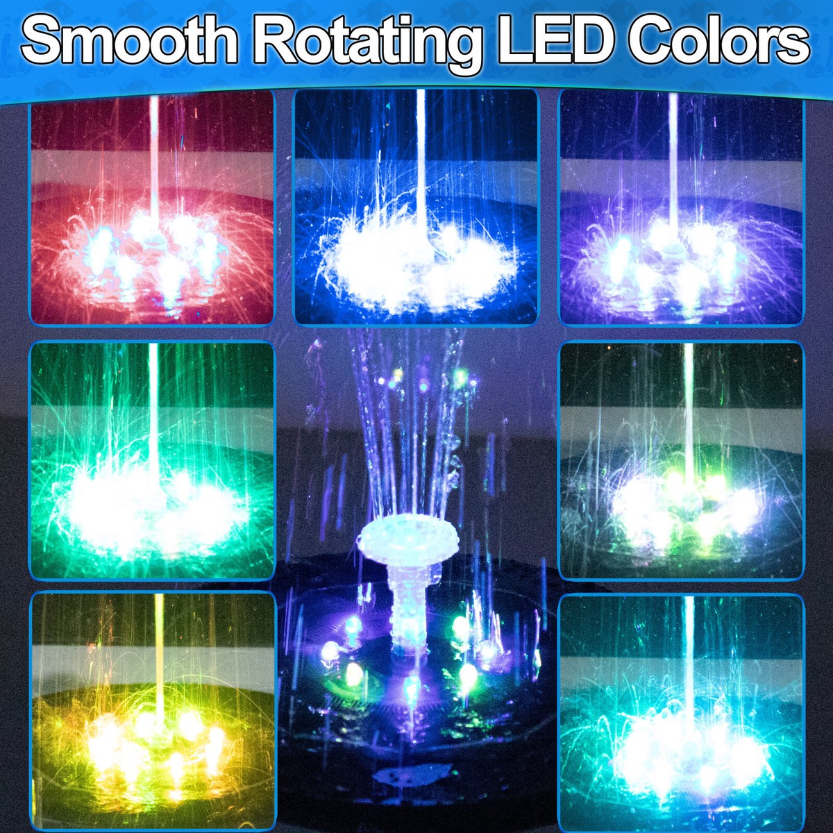 Best Price For 3W Solar Fountain Water Pump For Bird Bath Pond Swimming Pool Fish Tank Outdoor Powered With 6 Nozzle Styles Garden Decor