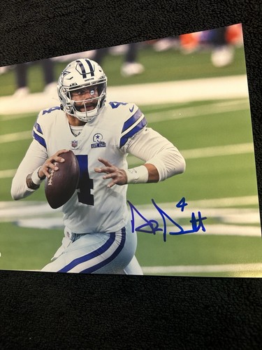 Dak Prescott Signed 8x10 Photo Dallas Cowboys with COA - Picture 5 of 7